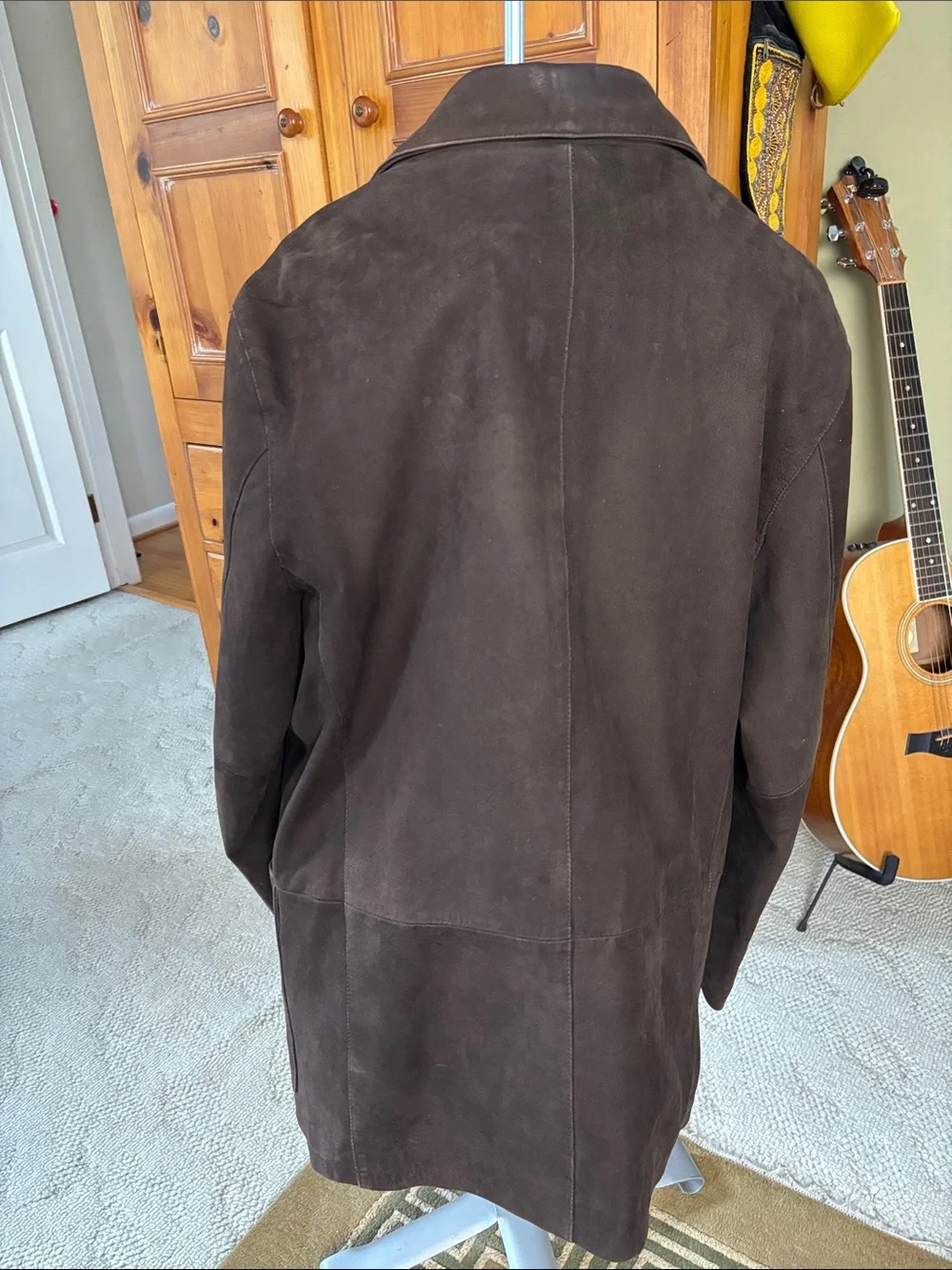 Men's Dark Brown Suede Sport Coat - Classic Notch Lapel Blazer